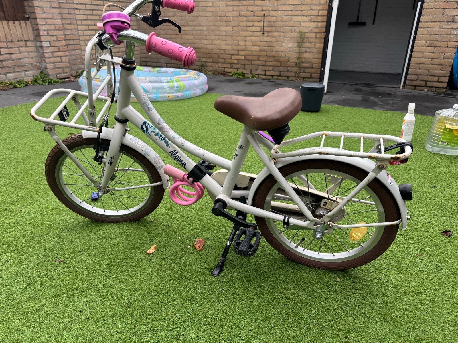 Alpina Aloha kinderfiets 16 inch - Gebruikt, Ophalen of Verzenden, Gebruikt, Terugtraprem, 16 tot 20 inch