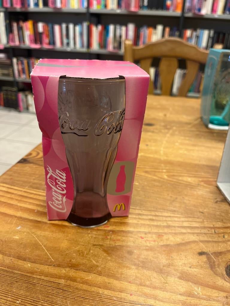 Coca-Cola glas roze McDonald's Luminarc, Verzamelen, Ophalen, Zo goed als nieuw, Nvt, Nvt
