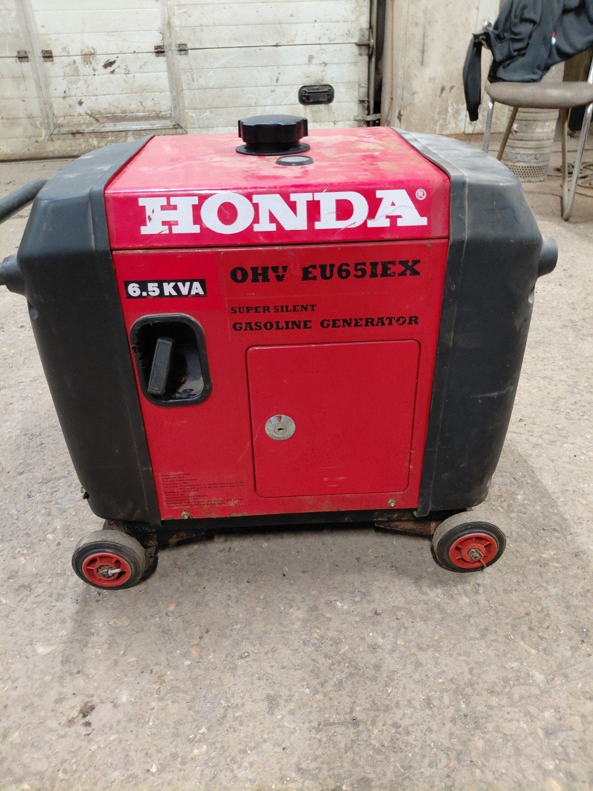 Honda OHV EU65IEX 6.5 kVA Benzine Generator, Ophalen, Gebruikt, Benzine, Geluidgedempt
