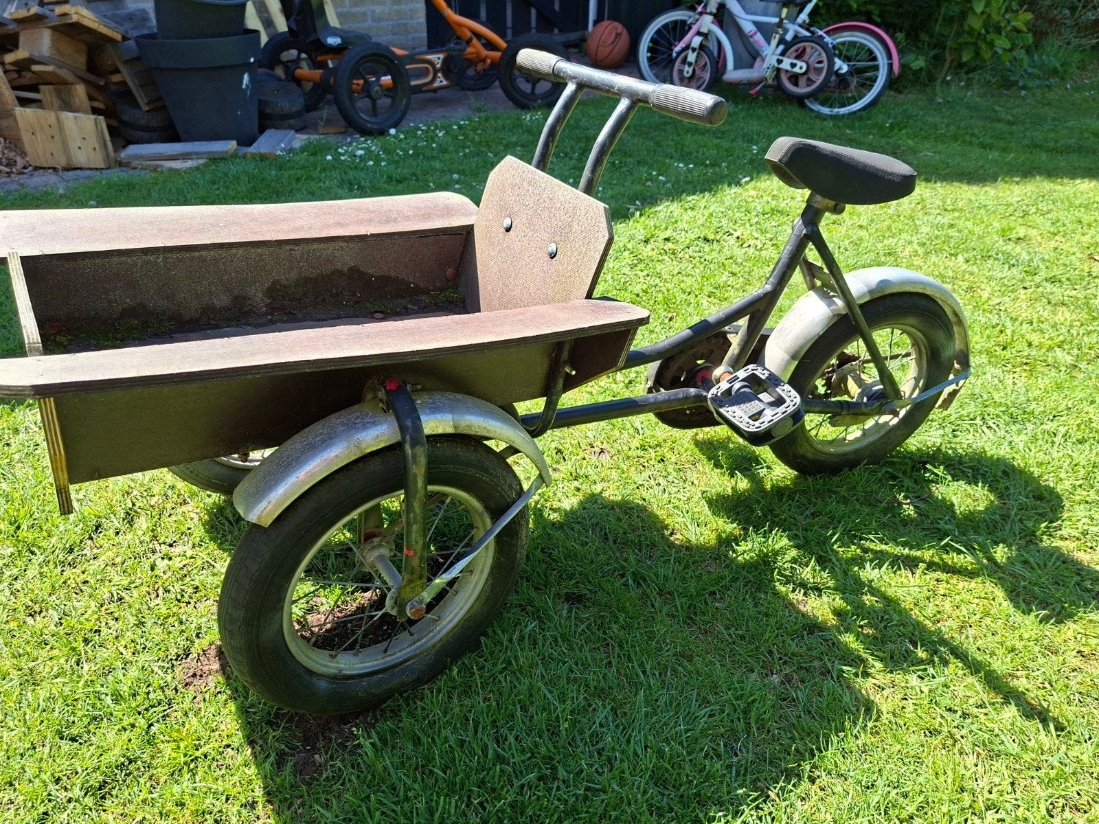 Kinder bakfiets, Kinderen en Baby's, Speelgoed | Buiten | Skelters, Ophalen, Gebruikt, Overige merken