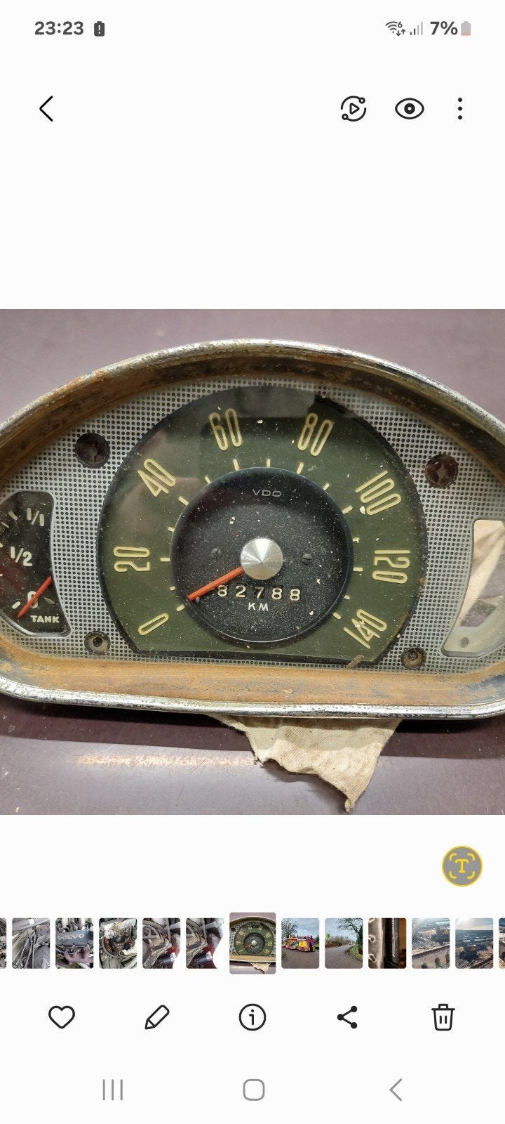 Snelheidsmeter kilometerteller Ford FK1000 Taunus M12, Ophalen, Gebruikt, Ford