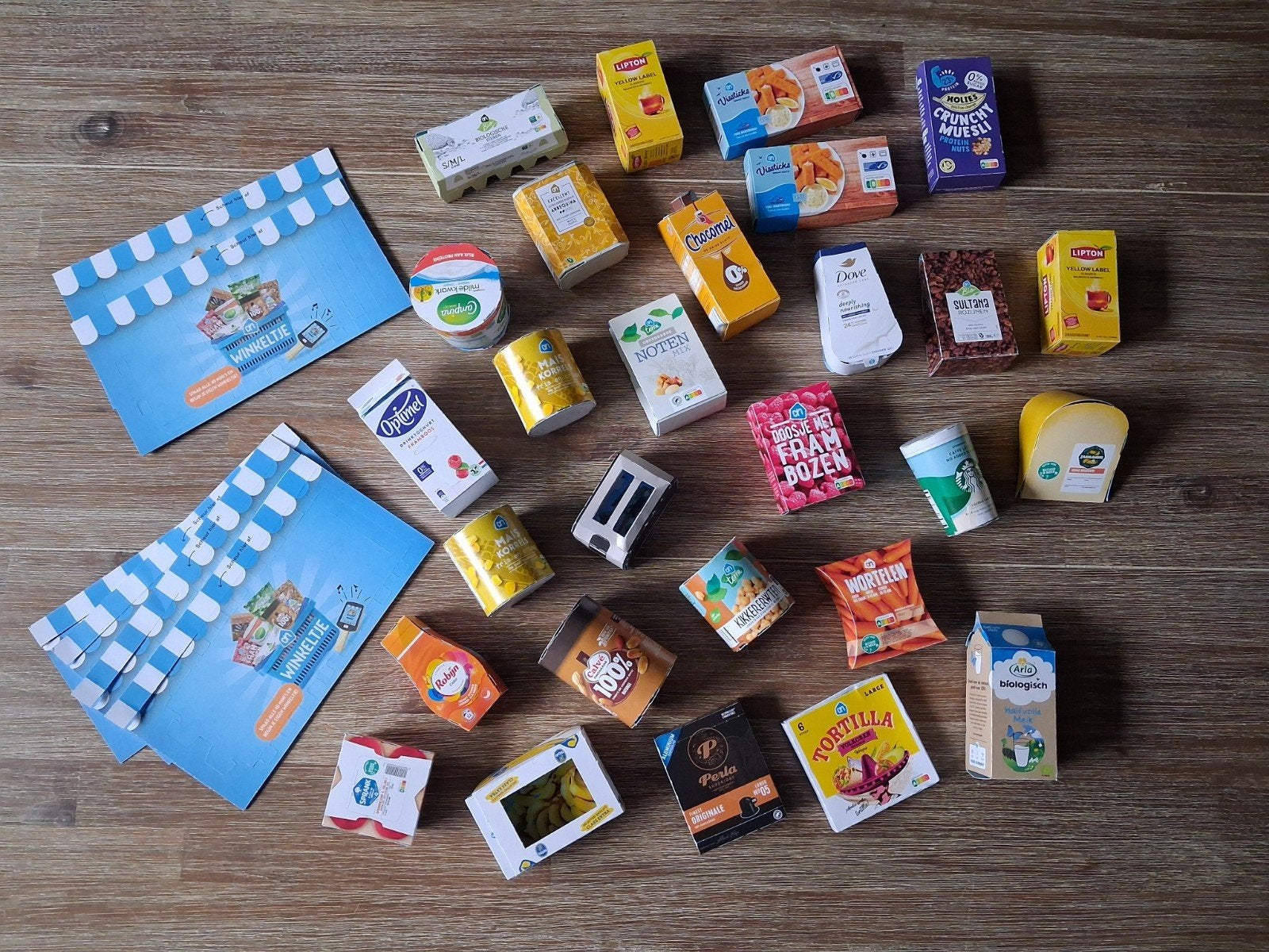 28 Albert Heijn mini's + 6 nog gesloten pakjes, Verzamelen, Supermarktacties, Albert Heijn, Ophalen