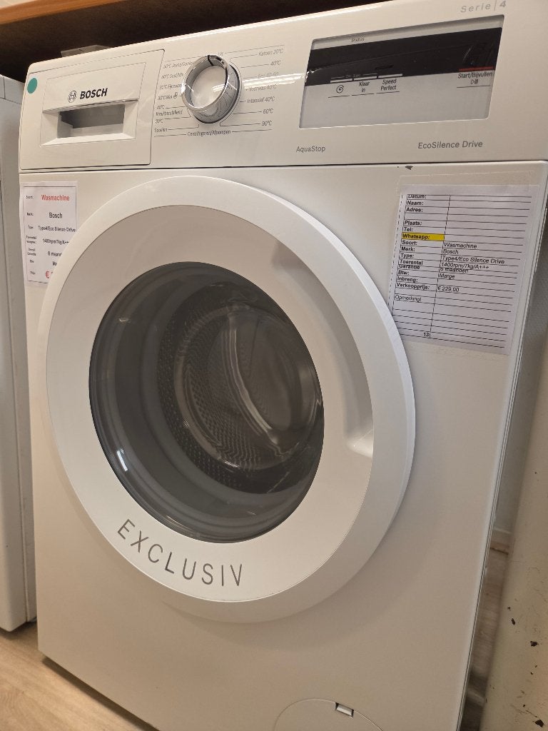 wasmachine - Bosch - 7kg - A+++, Nl-infocentrum-bosch@bshg.com, Voorlader, Bosch, Ophalen