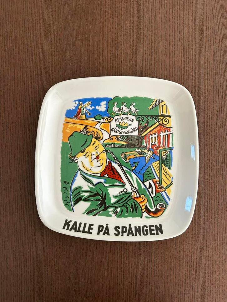 Vintage schaal van Figgjo - Kalle på Spången, Ophalen of Verzenden