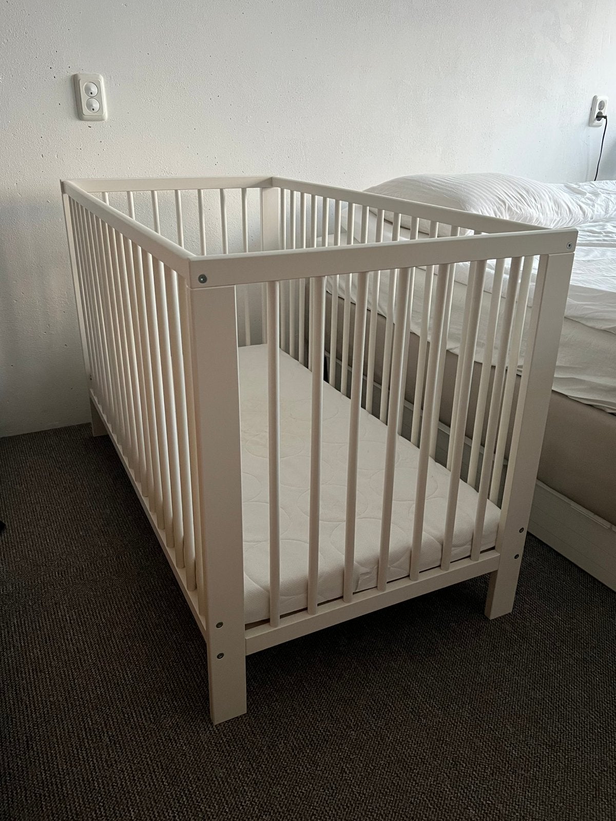 Babybed (witte Gulliver van de IKEA, 60x120cm), Ophalen, Gebruikt, Ledikant