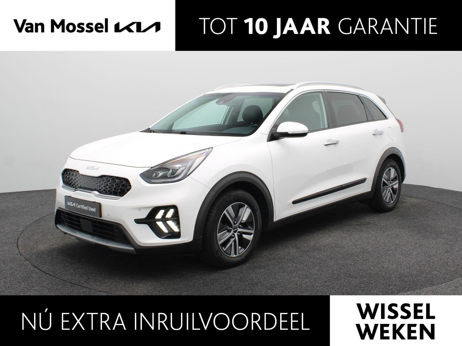 Kia Niro 1.6 GDi Hybrid ExecutiveLine | Leder | Stoel & stuu, Auto's, Gebruikt, Euro 6, Wit, 1390 kg