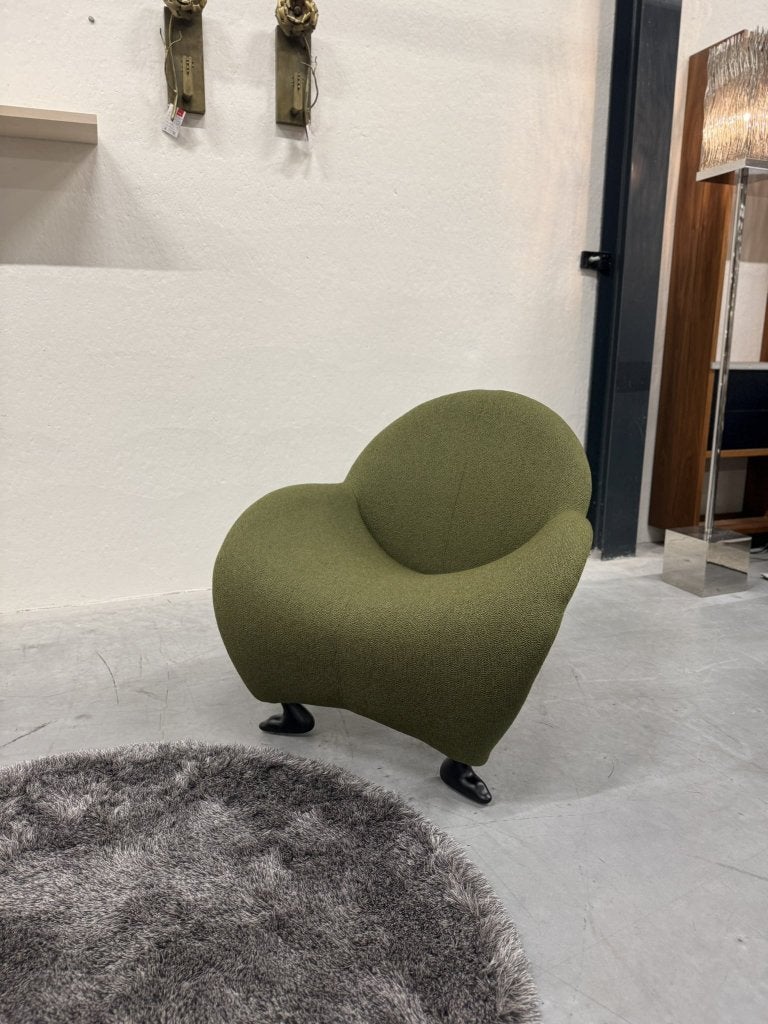 Nieuw leolux Papageno fauteuil groen stof design stoel, Leolux, Info@leolux.nl, Nieuw, 75 tot 100 cm
