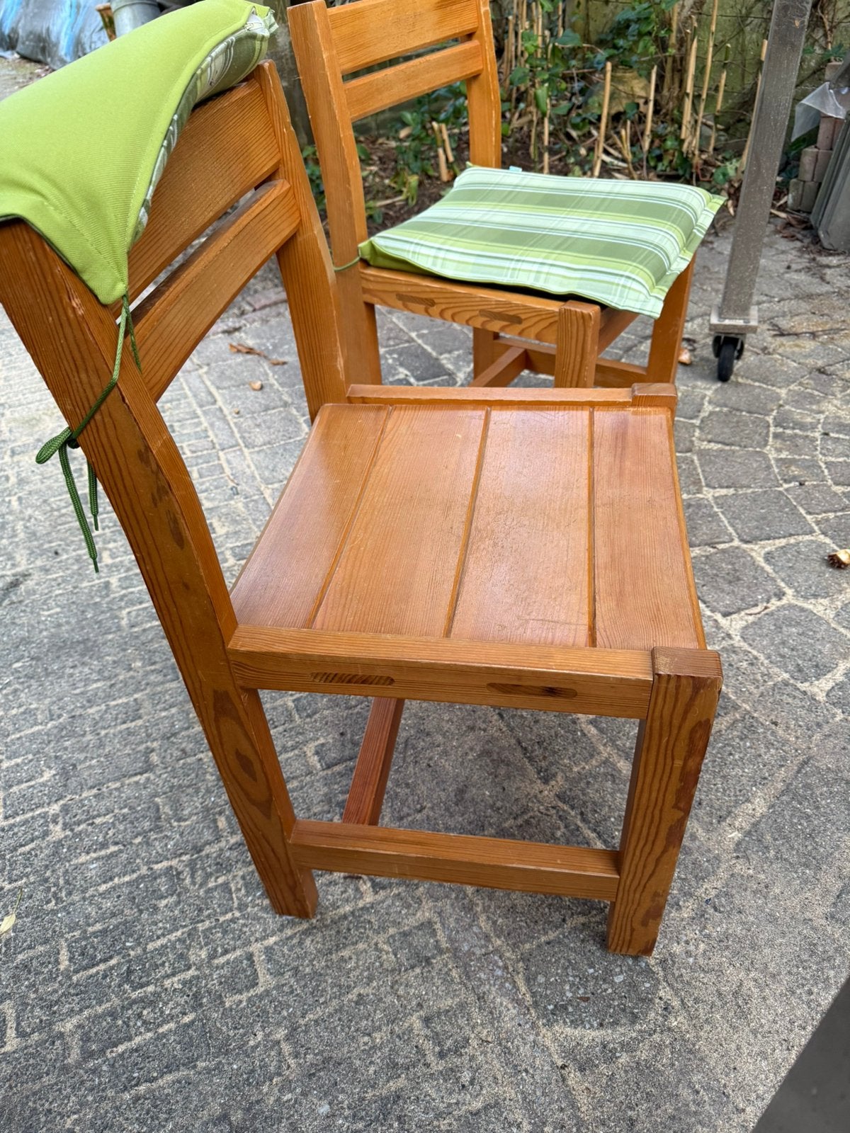 Grenen stoelen voor een 2e leven, Huis en Inrichting, Ophalen, Gebruikt, Overige kleuren, Vier