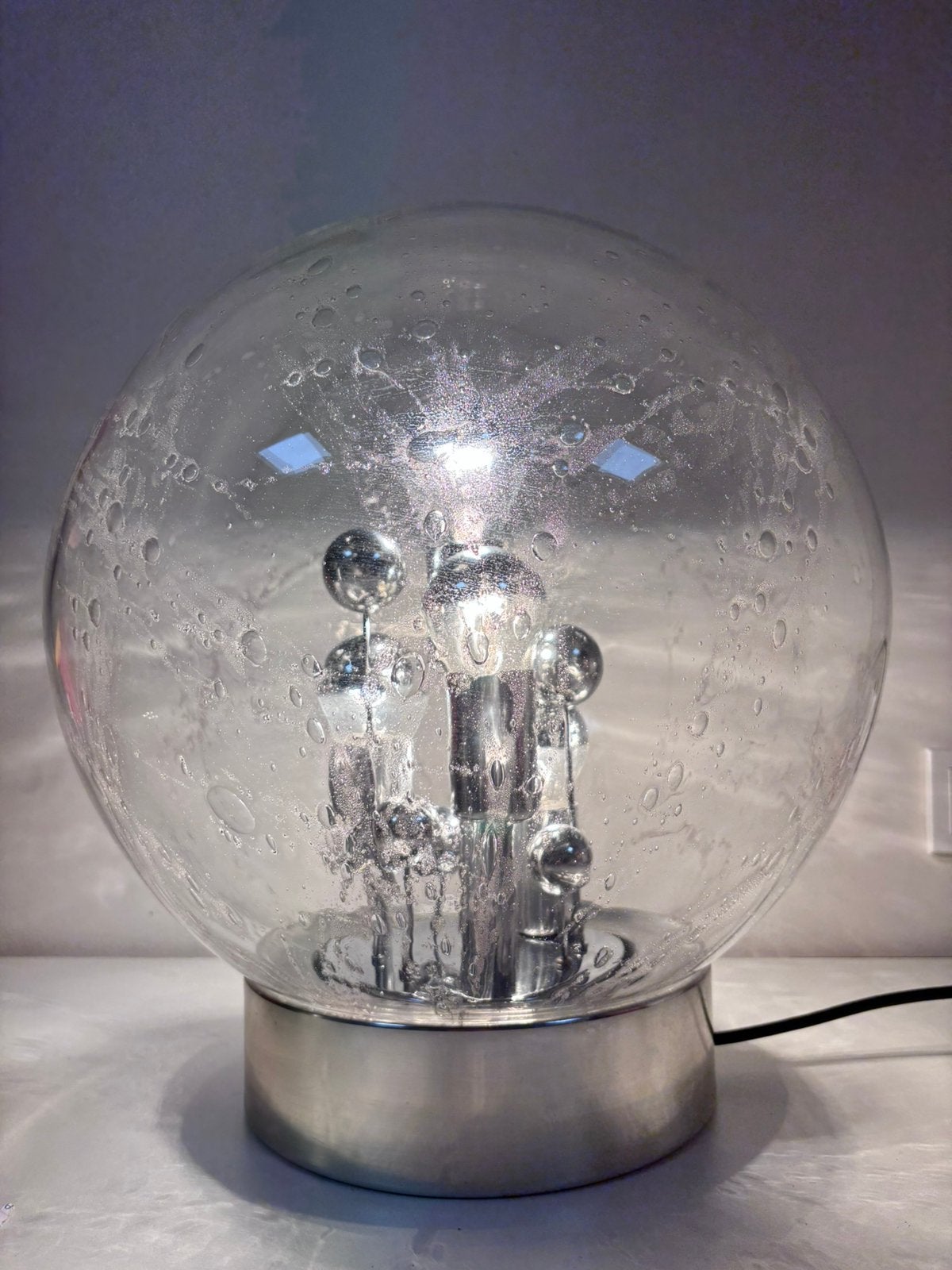 Vintage Doria Leuchten 'Big Ball' Tafellamp 1970 Space Age, Ophalen, Zo goed als nieuw, Modern