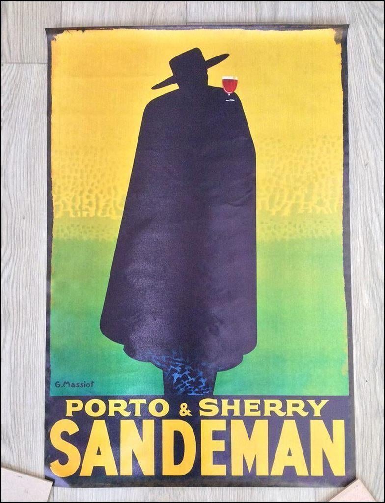 SANDEMAN Porto Art Deco 60x40cm Poster Affiche port, Verzenden, Nieuw, Frankrijk, Champagne