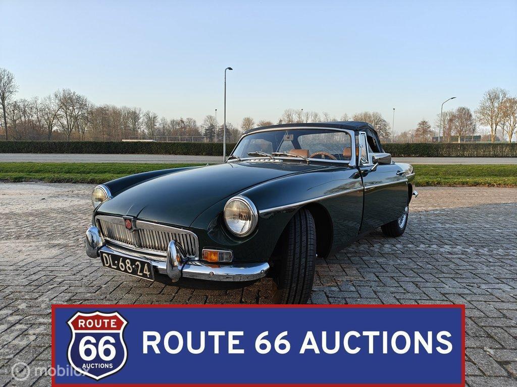 MG MGB Cabriolet | 1970 | Route 66 Auctions, Auto's, Oldtimers, Overige carrosserieën, Zwart, Bedrijf, Handgeschakeld
