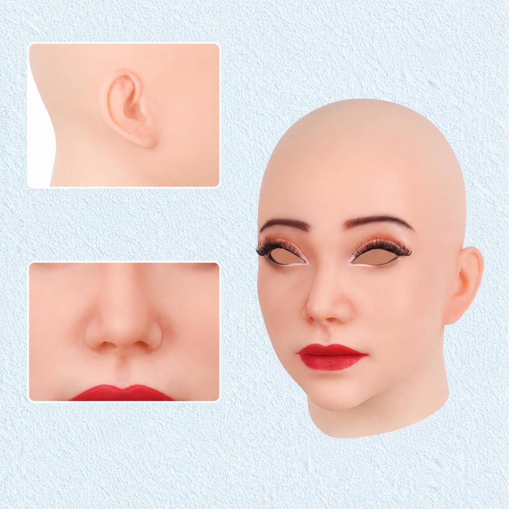 Siliconen masker met make-up - Realistisch en comfortabel, Ophalen of Verzenden, Nieuw, Accessoires