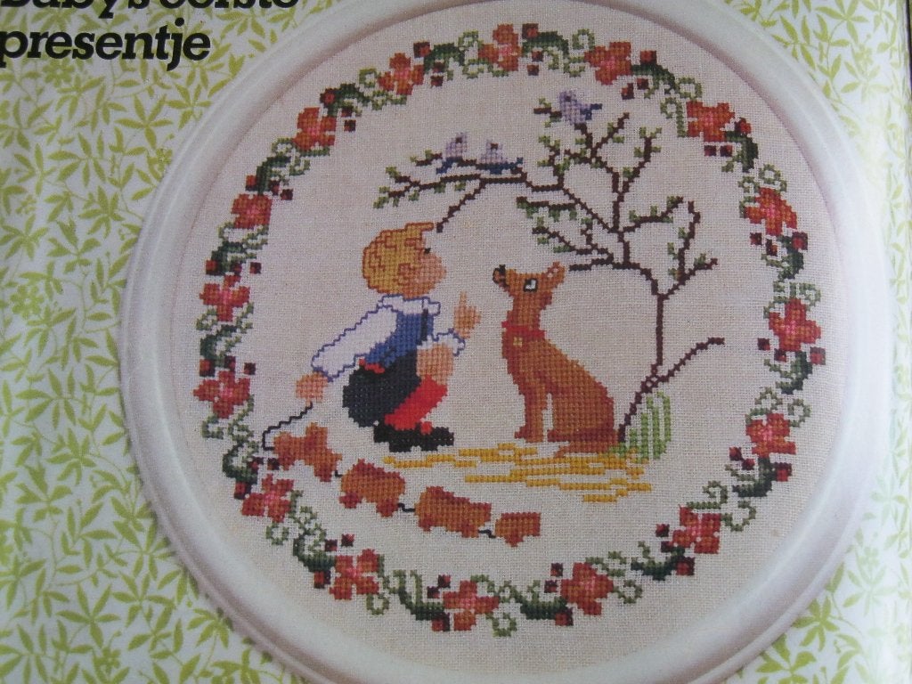 Borduurpatroon  Jongetje met hond   nr 3293, Verzenden, Nieuw, Handborduren, Patroon