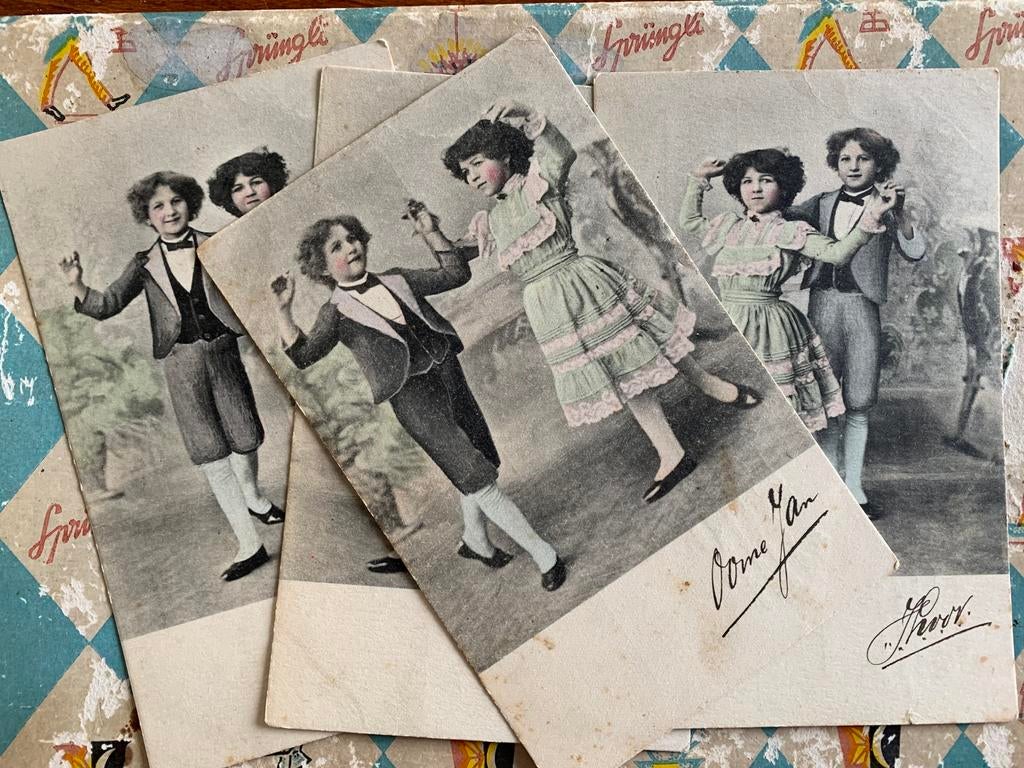 4x 1904 Dansen (GG), Ophalen of Verzenden, Voor 1920, Gelopen, Kinderen