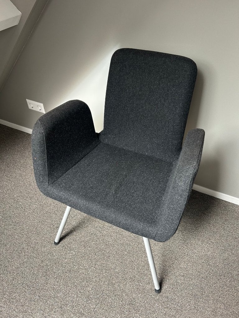 IKEA PATRIK stoel donkergrijs wol – 8 stuks beschikbaar, Ophalen, Gebruikt, Eén, Stof