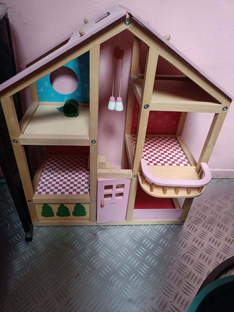 Hema Poppenhuis met accessoires en poppetjes, Kinderen en Baby's, Speelgoed | Poppenhuizen, Ophalen