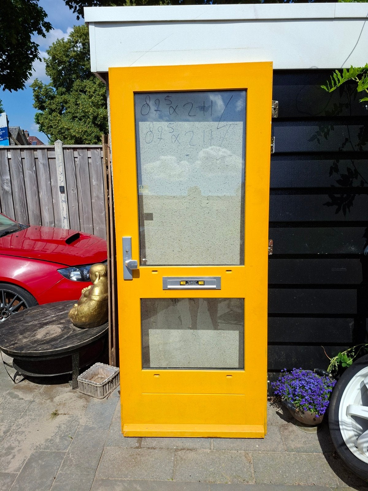 Voordeur 87,5x211, Ophalen, Glas, Buitendeur, 200 tot 215 cm