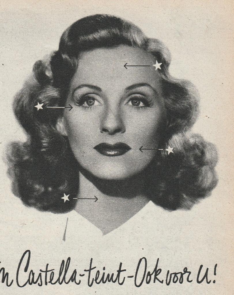 Retro reclame 1950 Castella Nijmegen zeep de teint, Verzenden, Overige typen