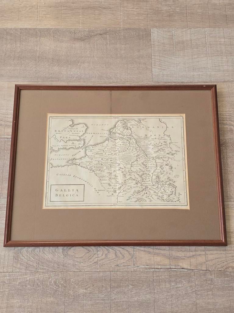 Antieke Cellarius kopergravure
'Gallia Belgica in lijst €49, Ophalen of Verzenden