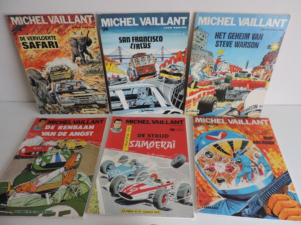Michel Vaillant 6x, Meerdere stripboeken, Ophalen of Verzenden, Gelezen