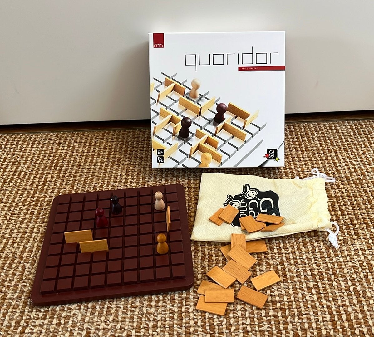 Quoridor Mini houten spel van Gigamic, Ophalen of Verzenden, Zo goed als nieuw