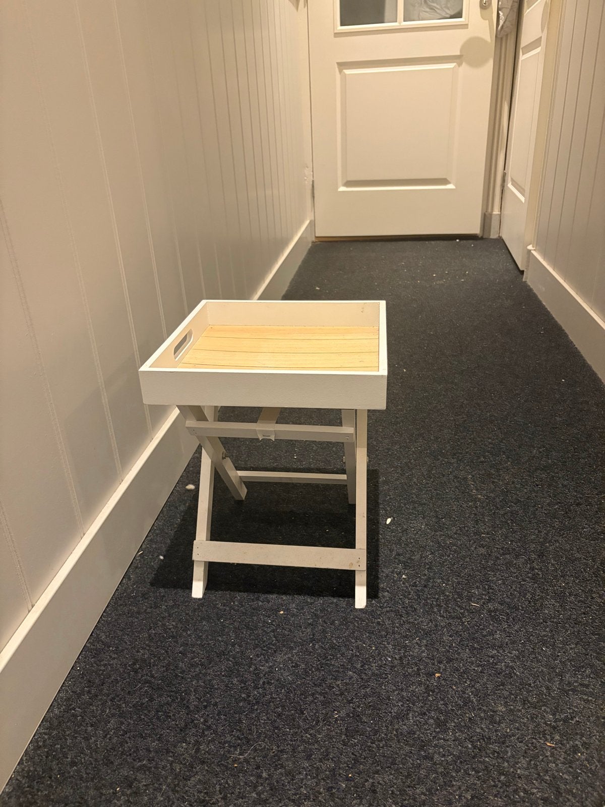 Klein inklapbaar tafeltje met dienblad - 30x30x36cm, Ophalen, Minder dan 45 cm, Minder dan 55 cm, Gebruikt