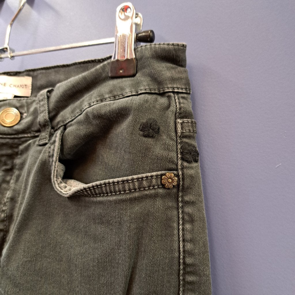 Fabienne Chapot grijze stretch jeans met borduursels S 50458, ., Fabienne Chapot, Ophalen of Verzenden, Fabienne Chapot