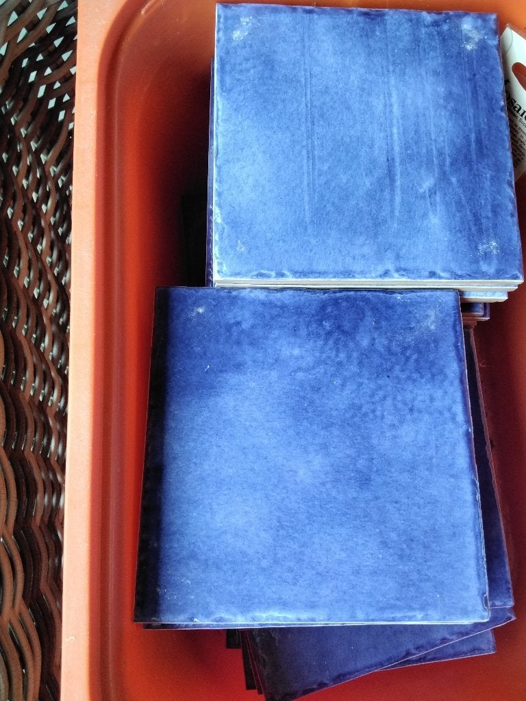 Blauwe tegels 15x15 cm mozaïek of bedrukken, Nieuw, Ophalen of Verzenden, Blauw, Steen of Keramiek