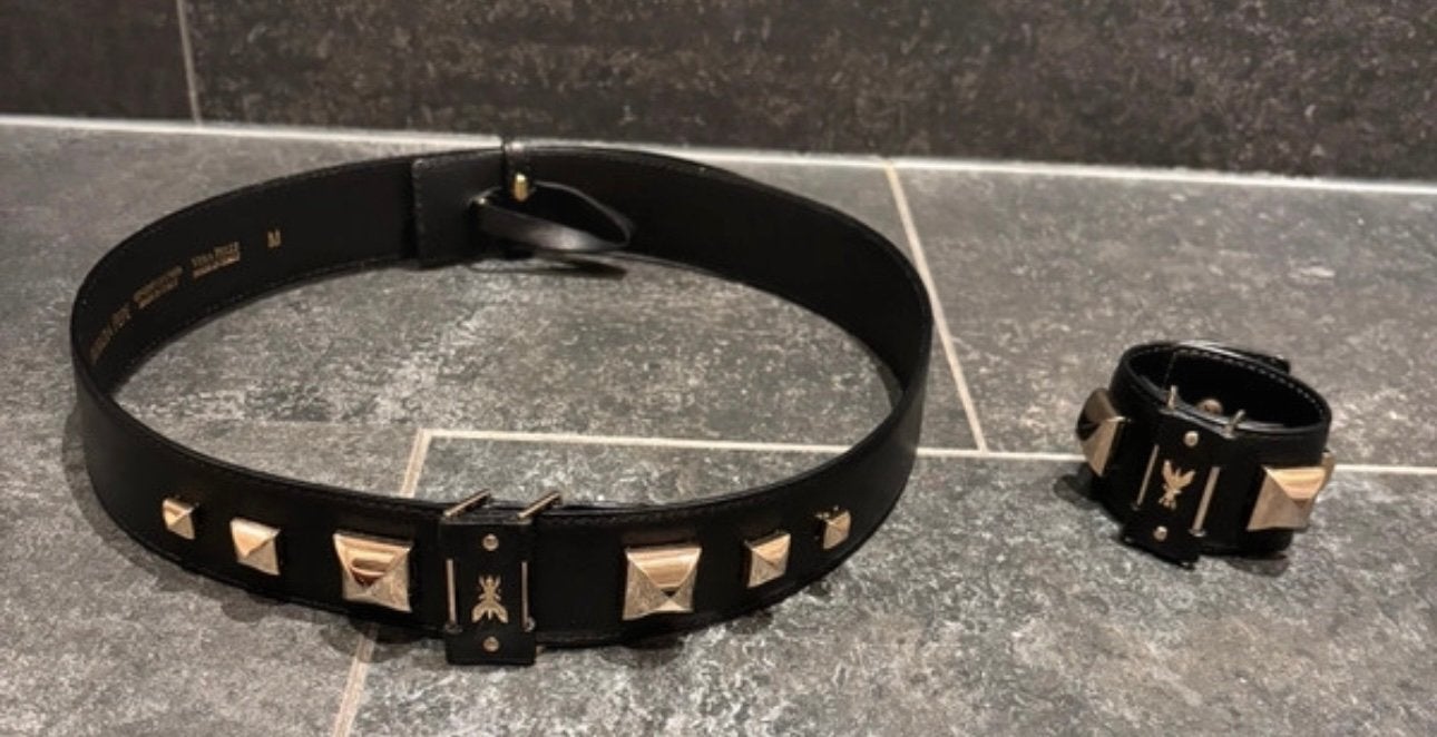 Patrizia Pepe riem met armband orgineel, Mi, 80 tot 90 cm, Zwart, Tailleriem