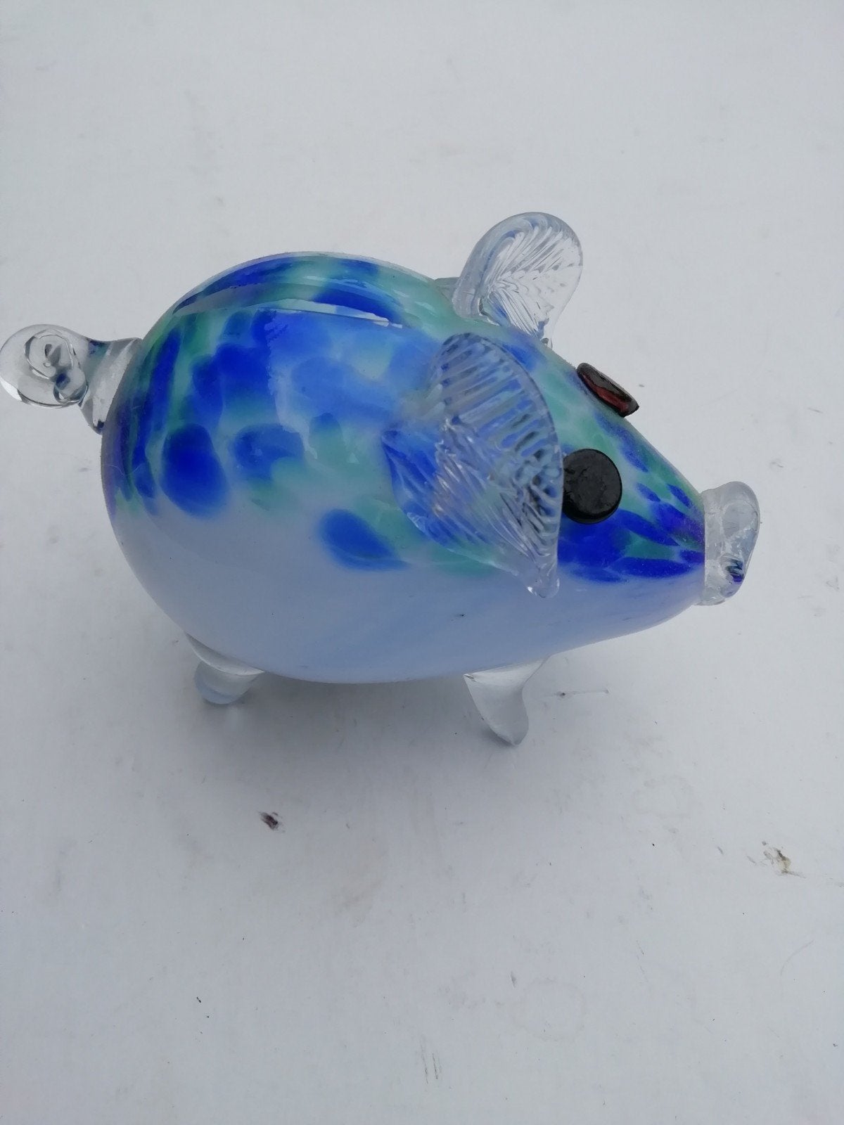 Murano glazen spaarvarken - Blauw/Groen, Antiek en Kunst, Ophalen of Verzenden