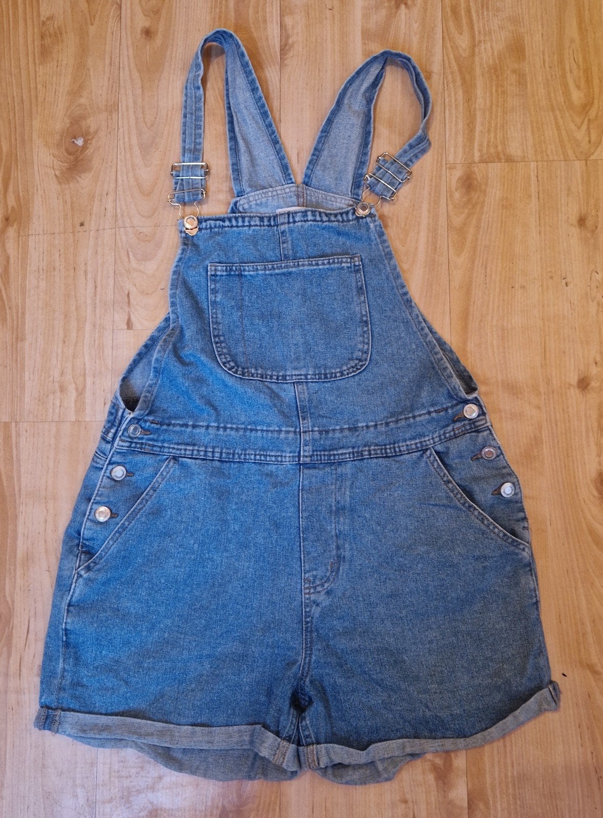 Denim Co. tuinbroekje maat 44, Kort, Blauw, Maat 42/44 (L), Ophalen of Verzenden