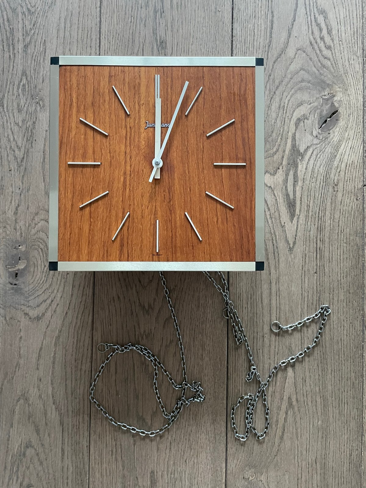 Vintage Junghans Wandklok met Ketting en Gewichten, Ophalen