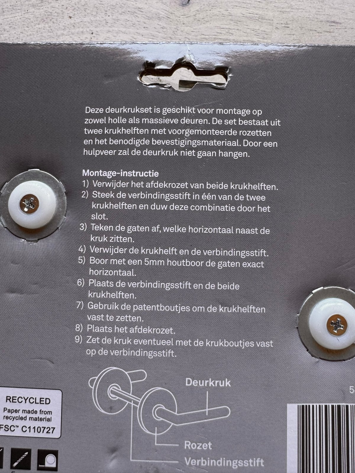 Nieuwe RVS Deurkrukset - Hera Novidade, Ophalen of Verzenden, Nieuw, Rvs, Klink of Kruk