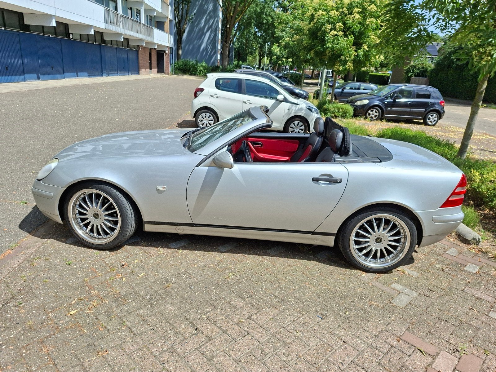 Mercedes-Benz SLK 2.0 Slk200 Roadster AUT 1997 Grijs, Auto's, Mercedes-Benz, Automaat, 4 cilinders, Cabriolet, Overige kleuren