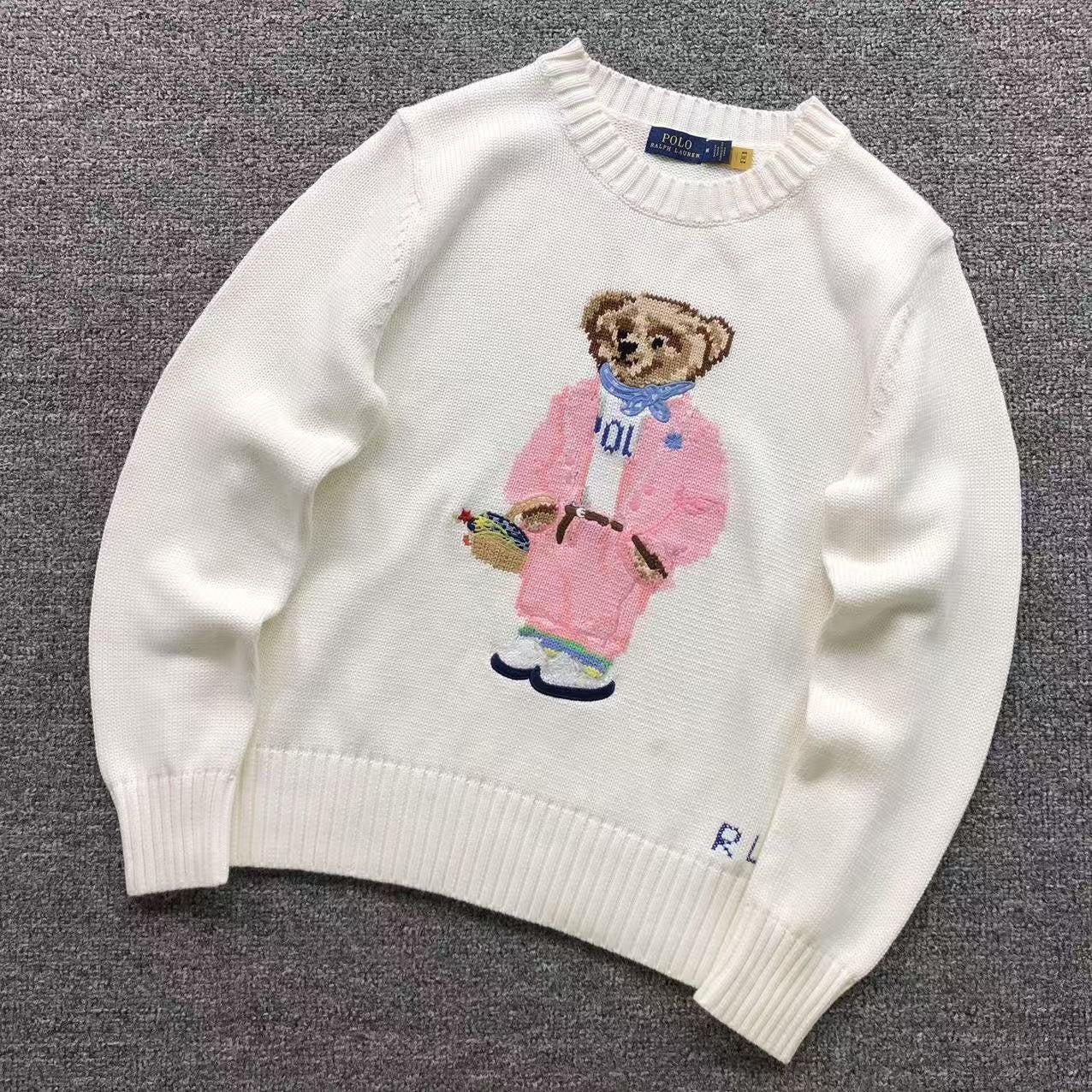 Polo Ralph Lauren Trui met Bear Print - Maat M, Ophalen of Verzenden, Nieuw, Maat 38/40 (M), Wit