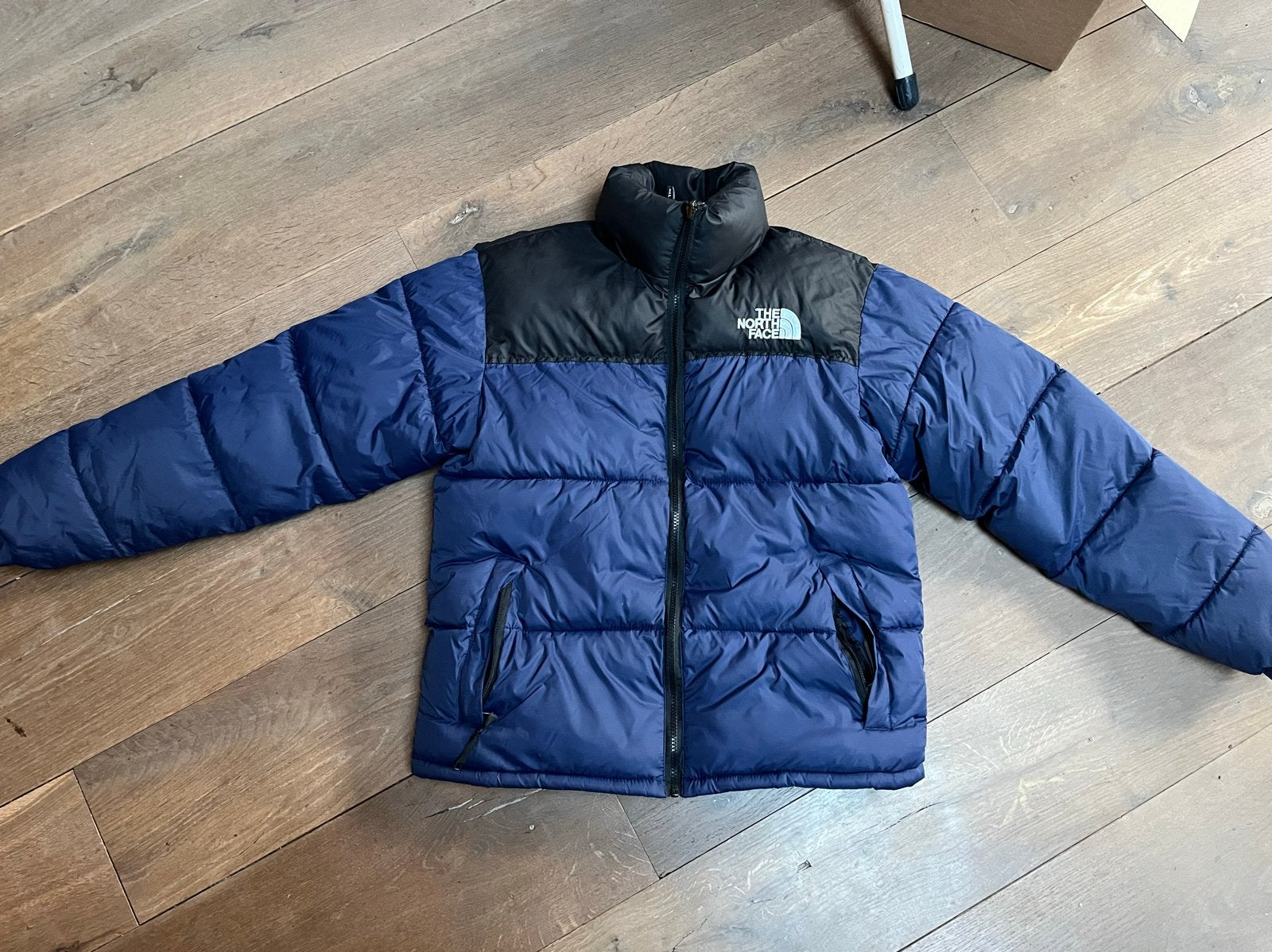 The North Face Puffer Jacket Maat M men’s blauw, Ophalen of Verzenden, Zo goed als nieuw, Maat 48/50 (M), Blauw