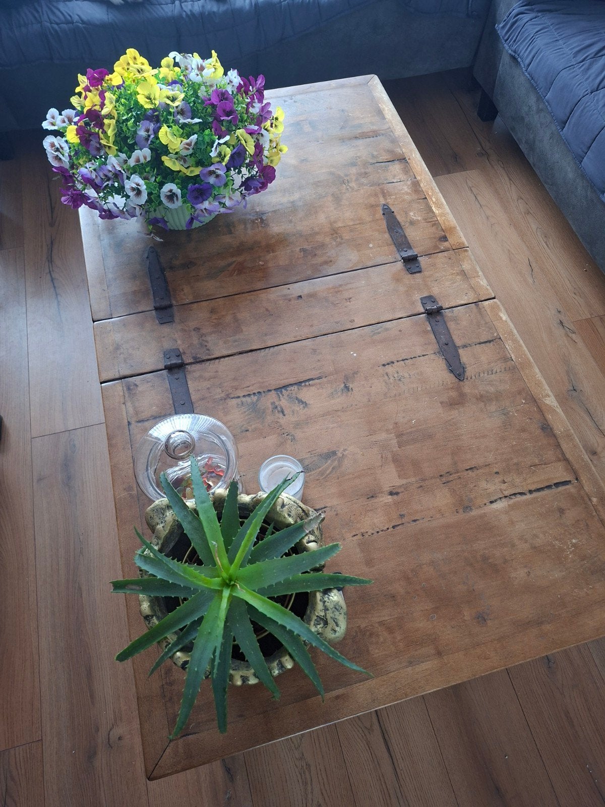 zware salontafel kist, Ophalen