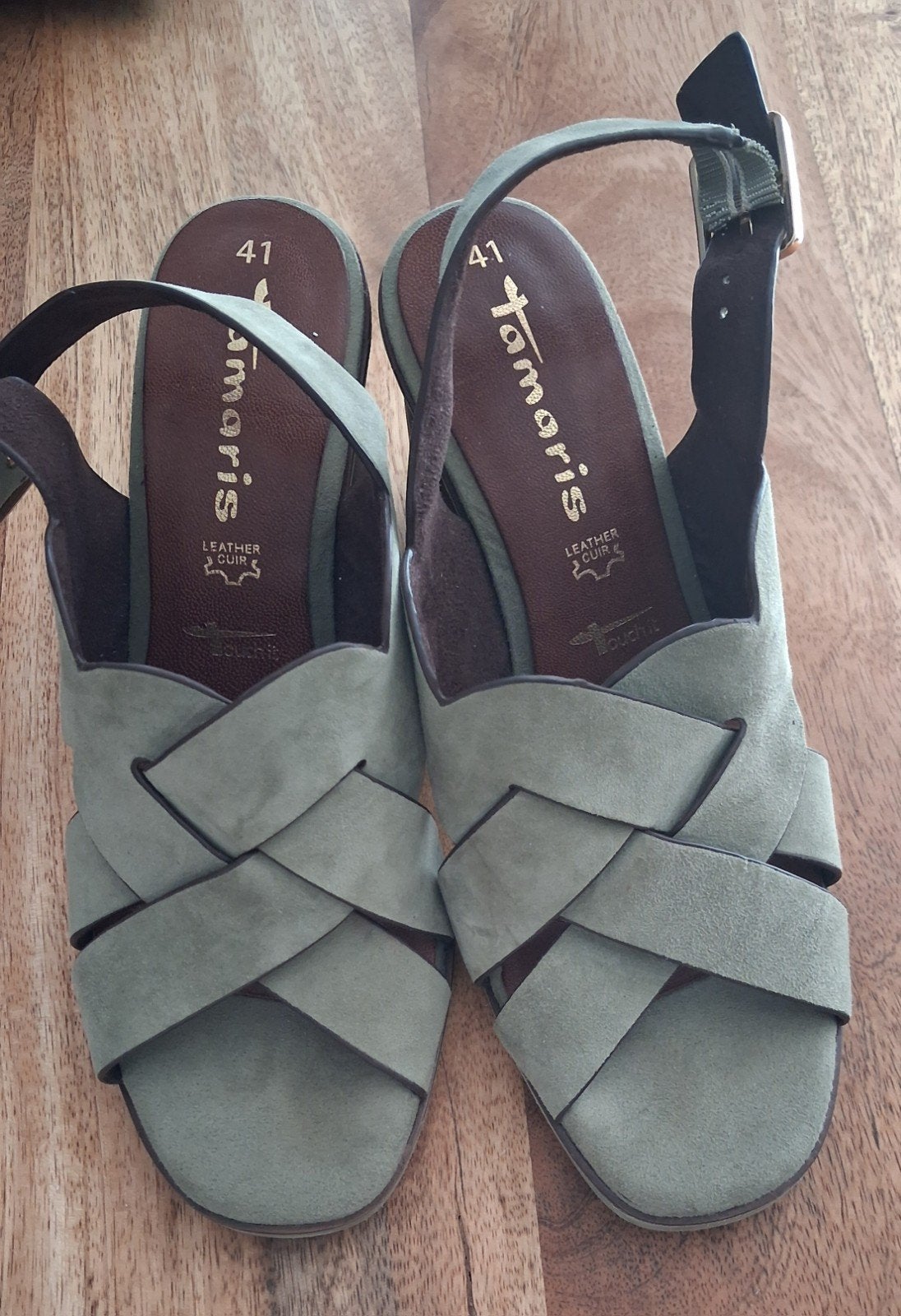 sandaal mt 41, Tamaris, Zo goed als nieuw, Groen, Sandalen of Muiltjes