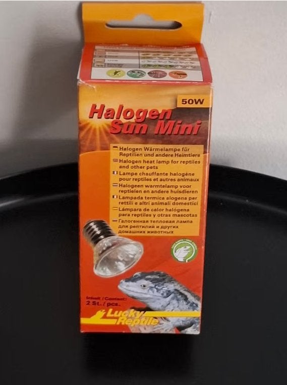 Lucky Reptile Halogen Sun Mini 50W (2 stuks), Ophalen, Zo goed als nieuw, Verlichting