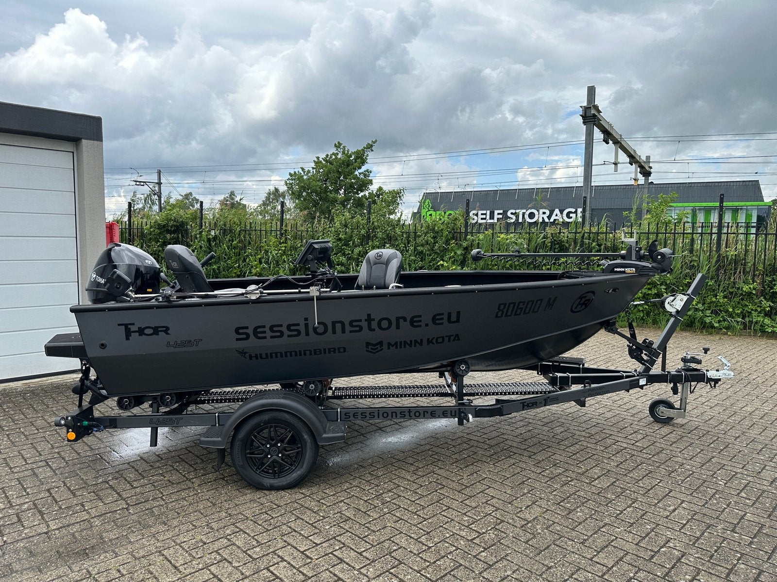 THOR 425T Visboot Set, Overige merken, Buitenboordmotor, Dieptemeter, Zo goed als nieuw