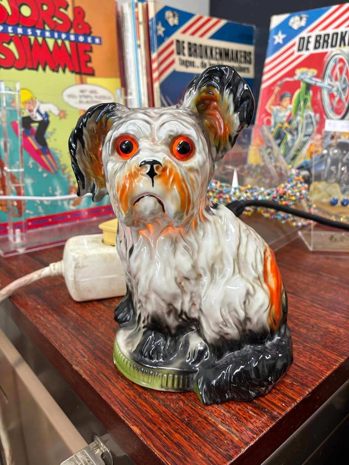 Vintage Parfumlampje Hond - Uniek Decoratief Stuk, Antiek en Kunst, Ophalen of Verzenden