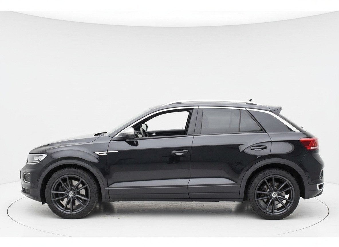 Volkswagen T-Roc R 2.0 TSI 300PK DSG 4MOTION R-SPORT LEDER/C, Auto's, Gebruikt, 4 cilinders, 1481 kg, Zwart