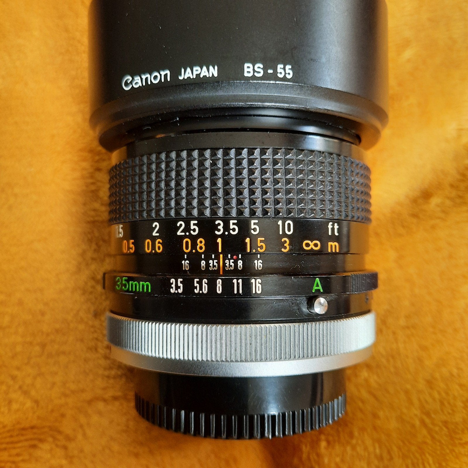 Canon FD Macro Lens 35mm met zonnekap en beschermkappen, Ophalen, Macrolens