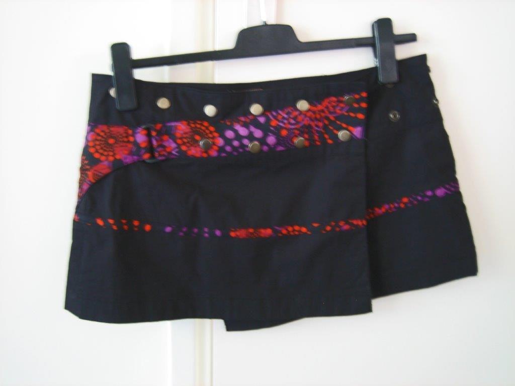 Speels minirokje met all-size drukkers-band COLINE snazzeys, Kleding | Dames, Maat 38/40 (M), Coline, Verzenden, Zwart