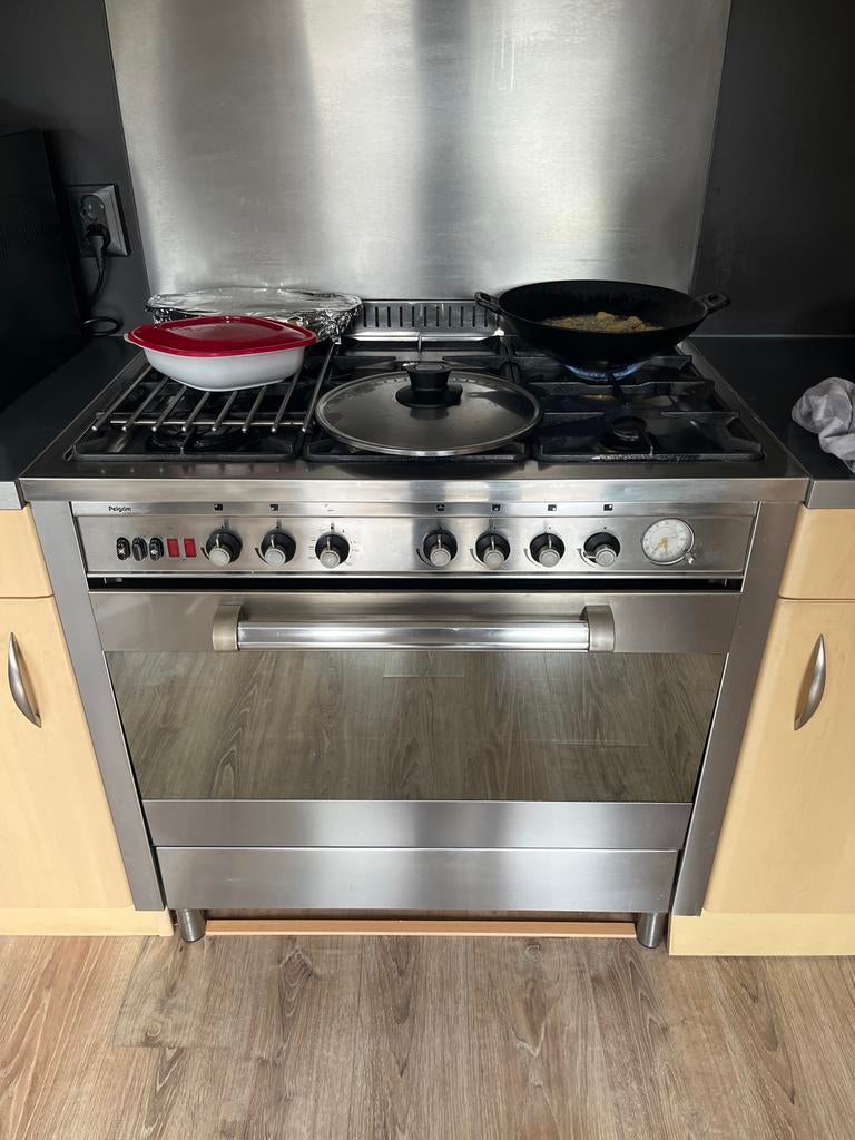 Pelgrim Novecento fornuis met oven (gebruikt), Ophalen, Gebruikt, Hete lucht, 60 cm of meer