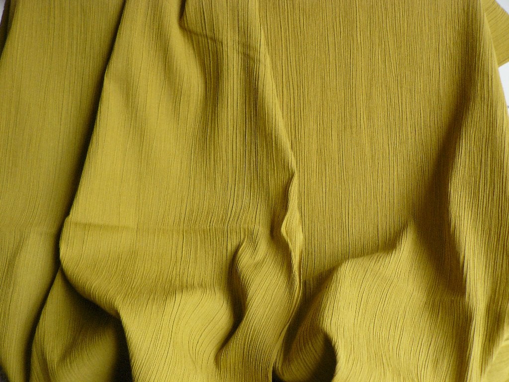 Rimpelkatoen, crêpe, Geel, Ophalen of Verzenden, 30 tot 120 cm, Katoen