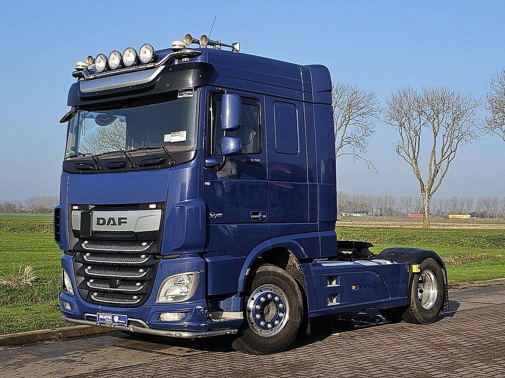 DAF XF 530 leather int. pto+hyd, Automaat, Stoelverwarming, Euro 6, Blauw