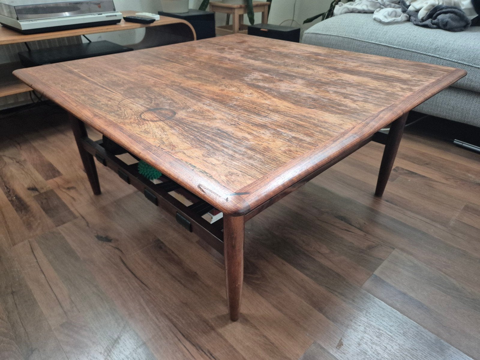 Vintage Rosewood Salontafel Sven Ivar Dyste/sti, Ophalen, Gebruikt, 50 tot 100 cm, 50 tot 100 cm