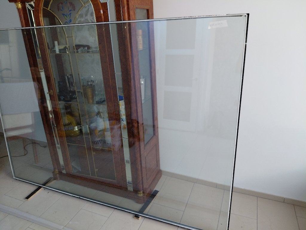 Dubbel glas  232 .7 x 159, Gebruikt, 120 tot 160 cm, Ophalen of Verzenden, Glasplaat
