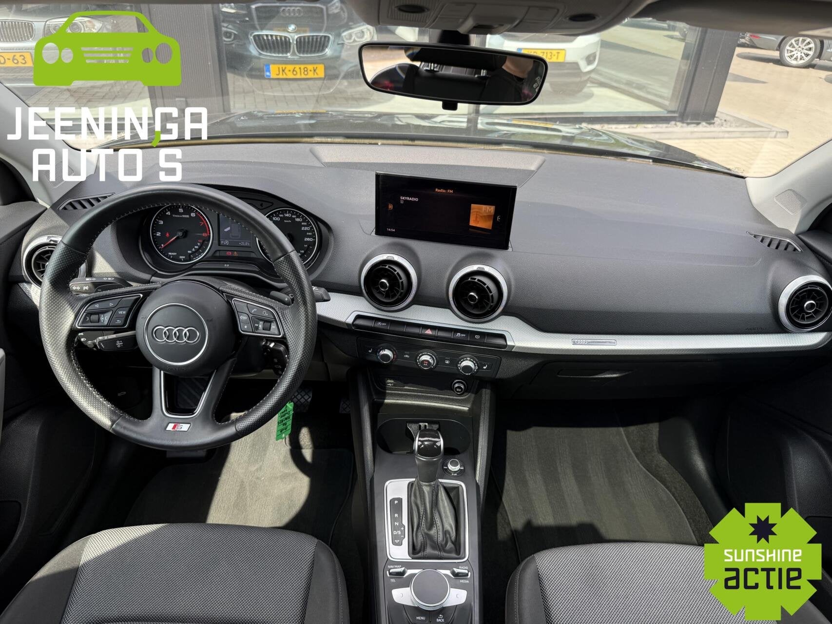 Audi Q2 35 TFSI Business Edition|S line|Navi|Pano|Clima|Stoe, Auto's, Stof, 4 cilinders, 150 pk, Zwart